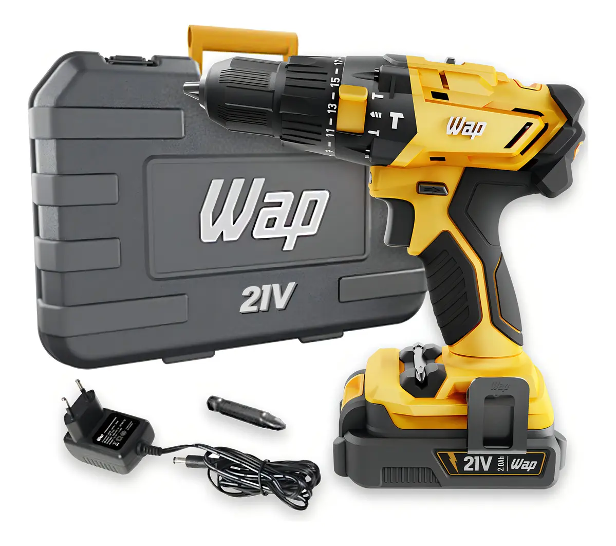 Parafusadeira e furadeira de impacto 3/8 Wap K21 ID02 2000 mAh
